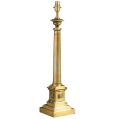 Regency Brass Column Lamp