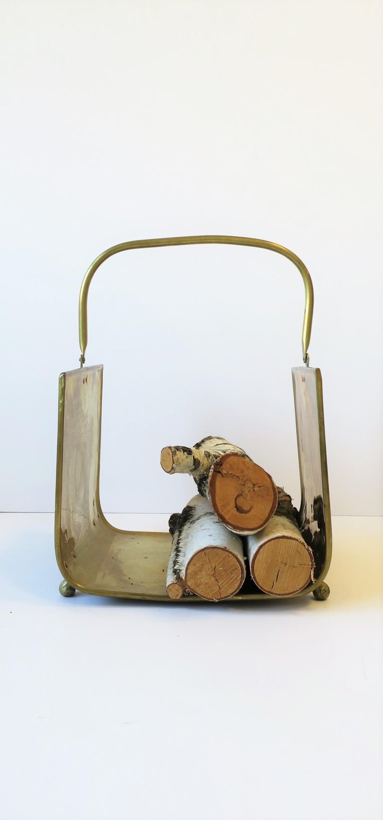 Regency Brass Fire Wood Log Holder at 1stDibs