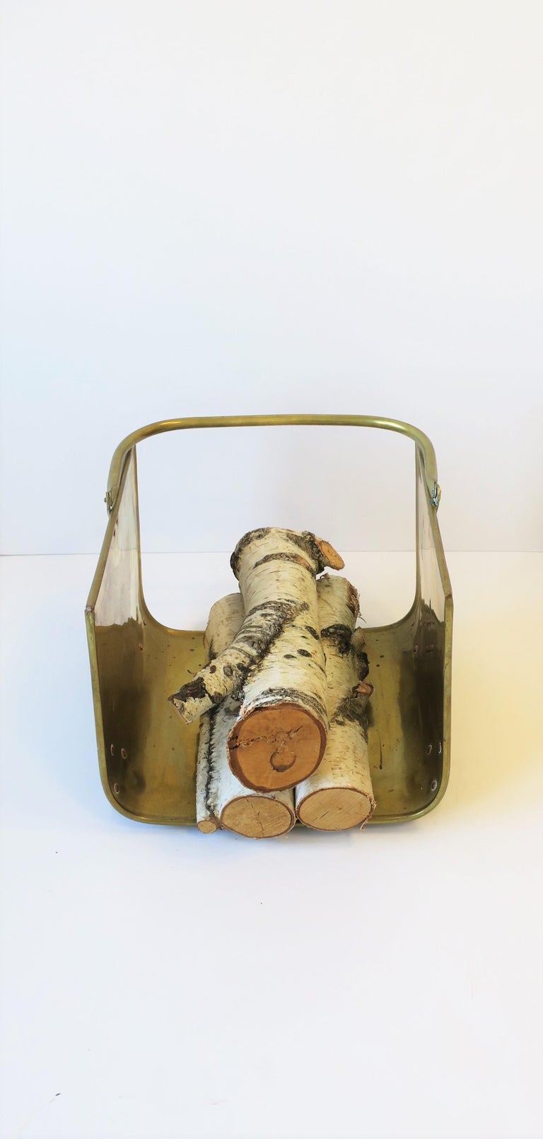 Regency Brass Fire Wood Log Holder at 1stDibs