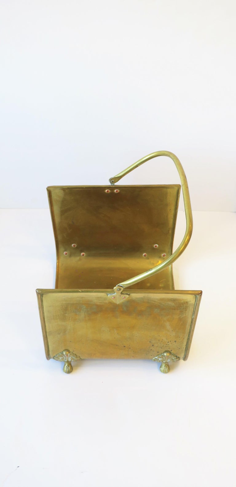 Regency Brass Fire Wood Log Holder at 1stDibs