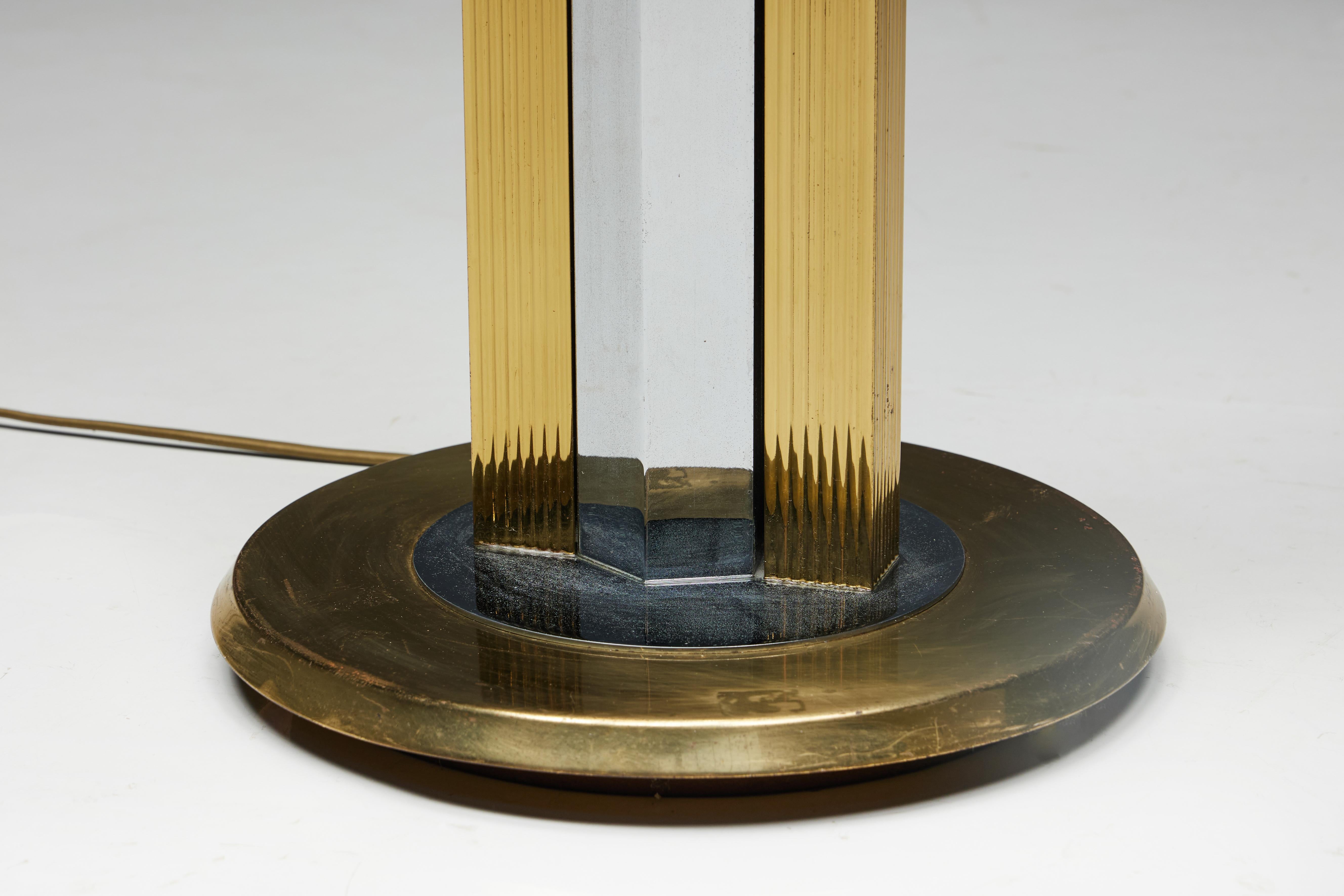 Regency Brass Floor Lamp, Italy, 1970s For Sale 1