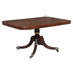 Used Regency Brass Inlaid Breakfast Table