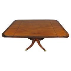 Regency Brass Inlaid Mahogany & Rosewood Dining Table c. 1820