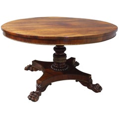 Regency Brass Inlaid Rosewood Centre Table