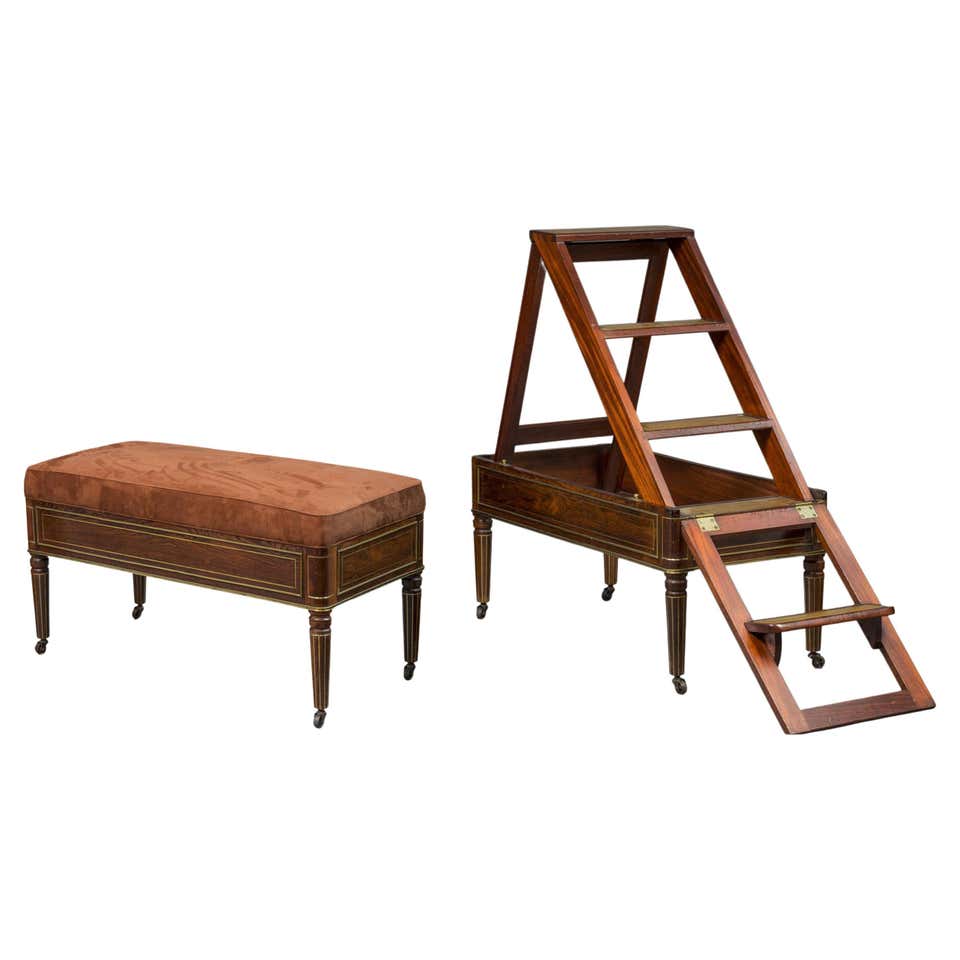 Metamorphic Bench Regency Mahogany Metamorphic Armchair For Sale at 1stDibs