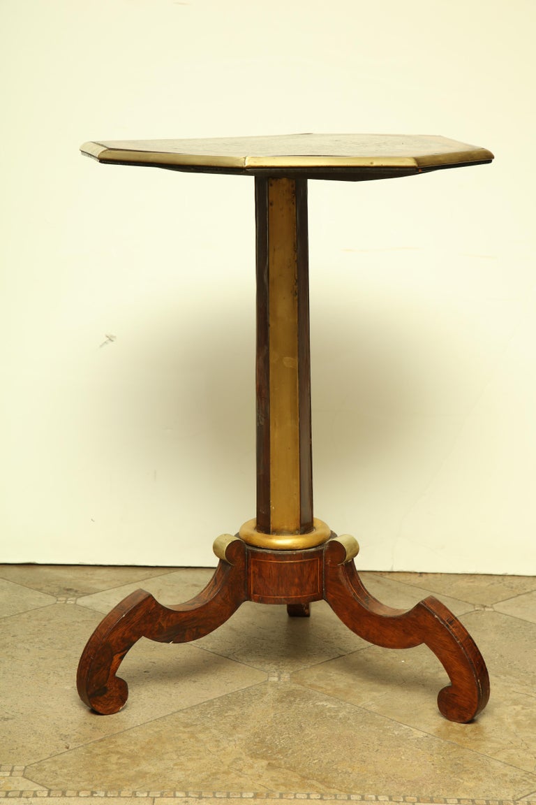 Regency Brass Inlaid Side Table For Sale 7