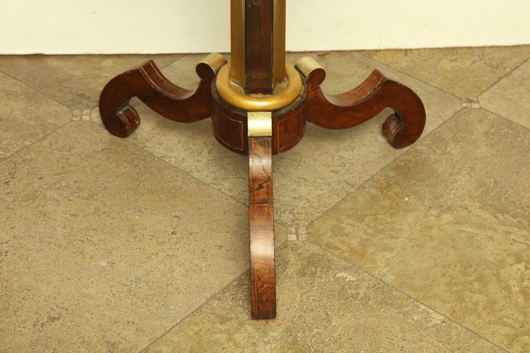 Regency Brass Inlaid Side Table For Sale 3