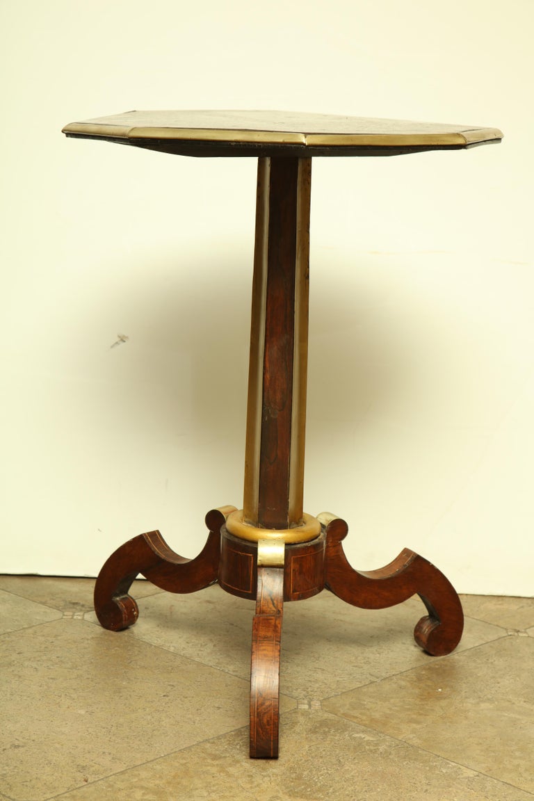 Regency Brass Inlaid Side Table For Sale 4