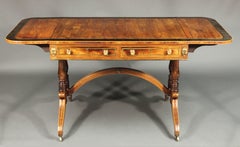 Regency Brass Inlaid Sofa Table in Kingwood