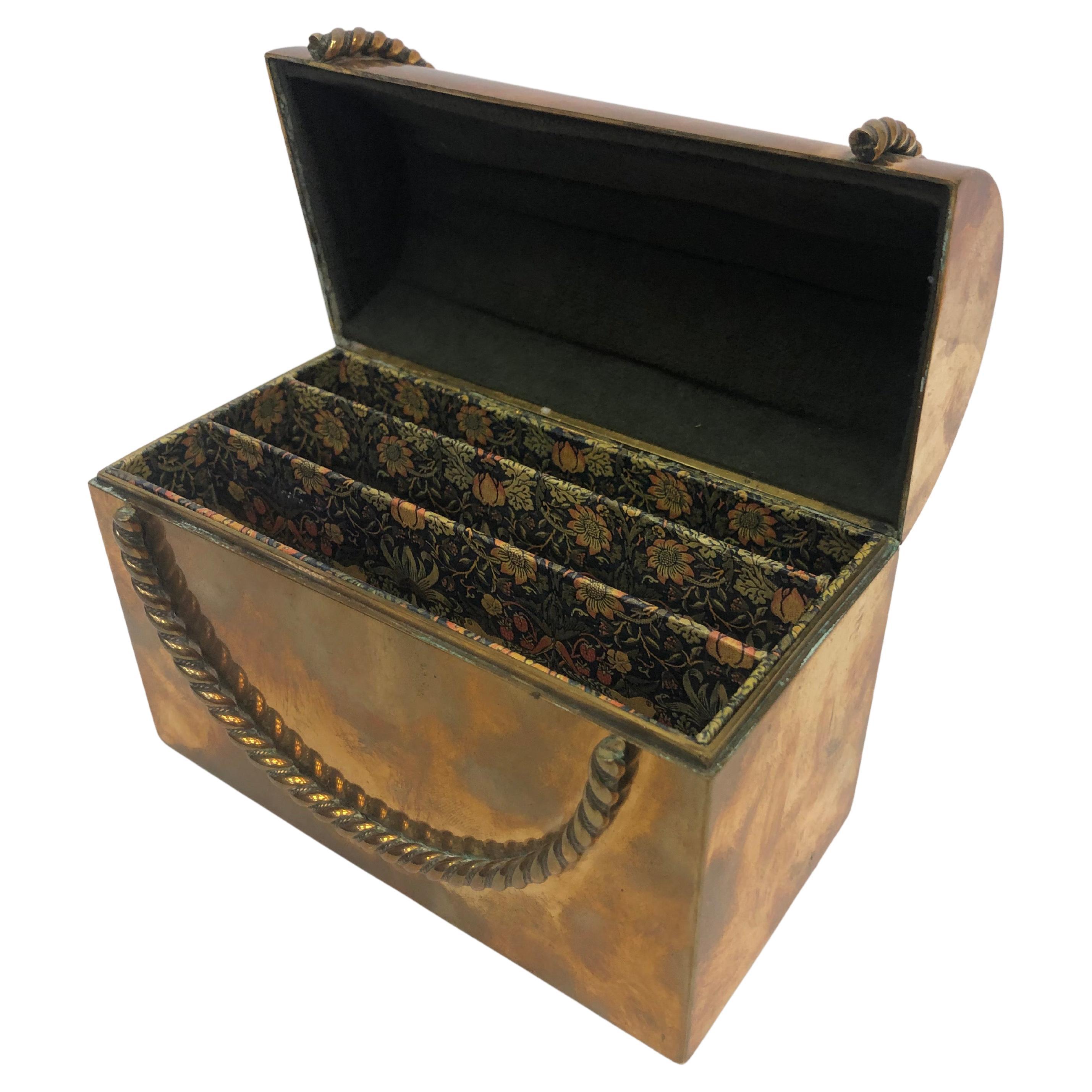 Regency Brass Letter Card Box, England, 1820 For Sale