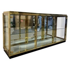 Regency Brass Mirrored Display Case