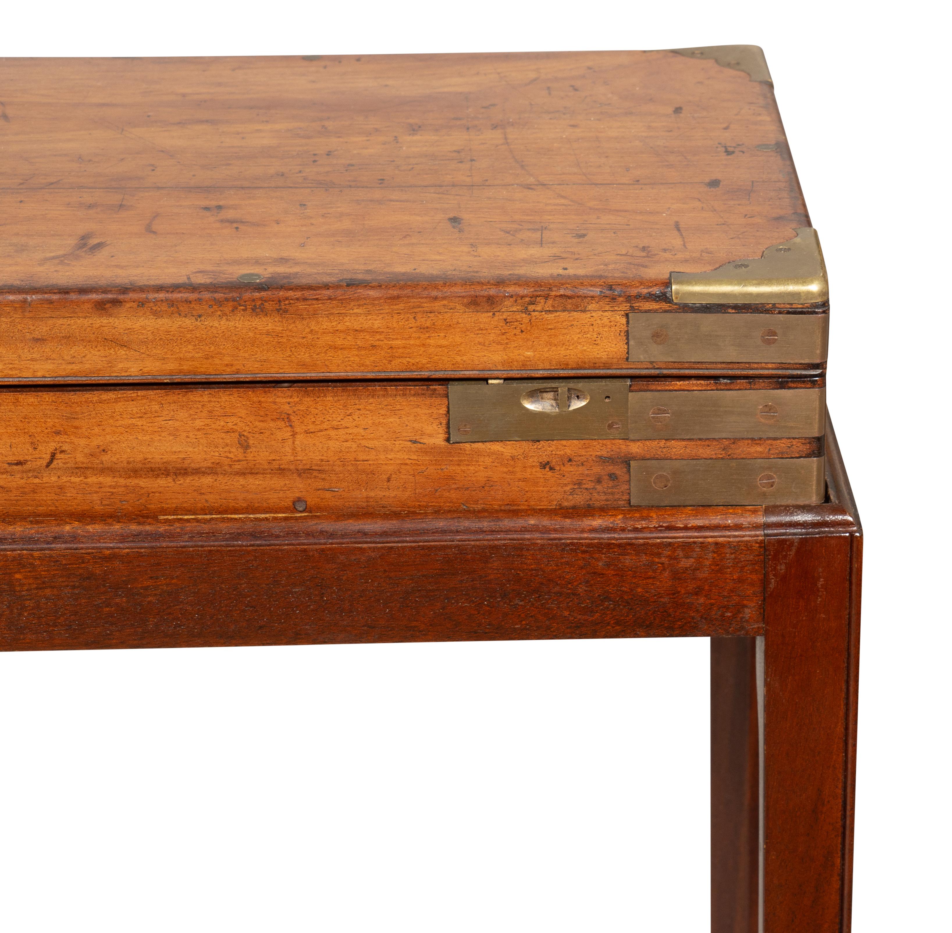 Regency Brass Mounted Mahogany Gun Box On Later Base For Sale 5