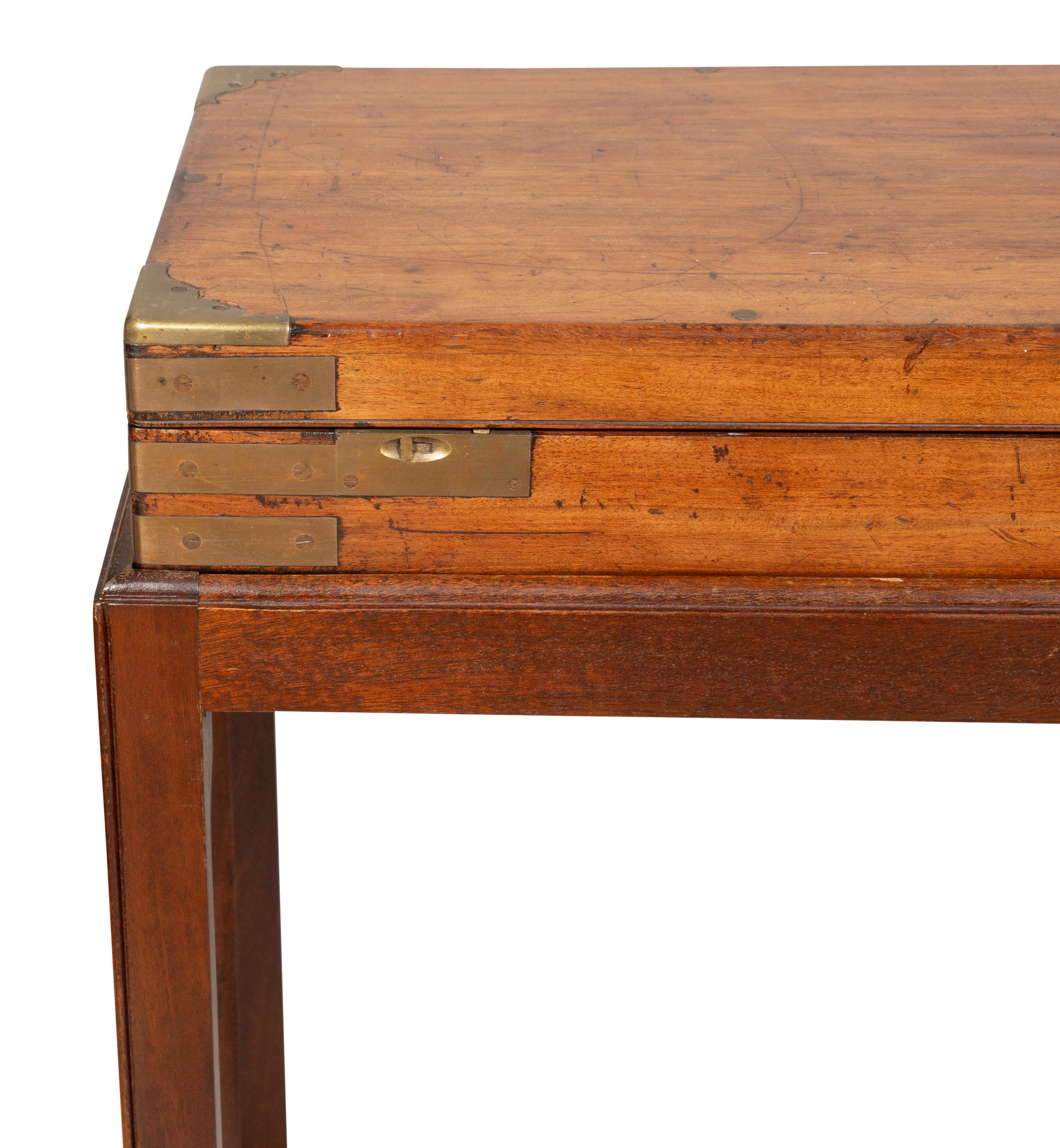 Regency Brass Mounted Mahogany Gun Box On Later Base For Sale 6