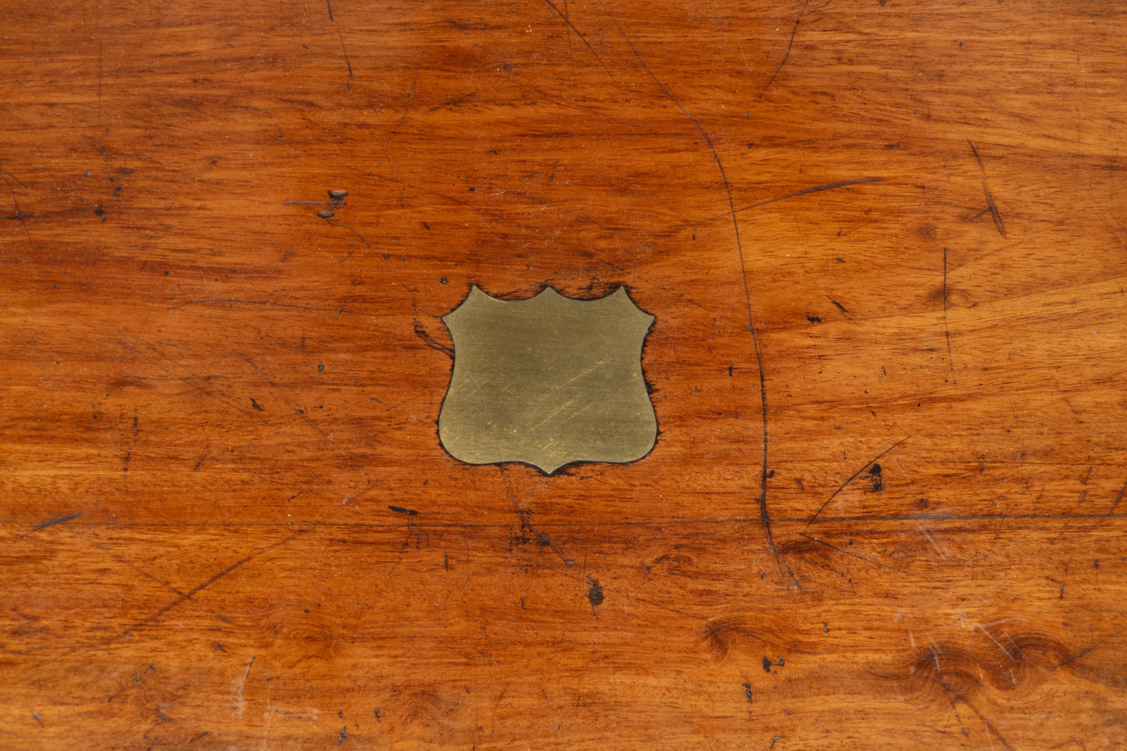 Regency Brass Mounted Mahogany Gun Box On Later Base For Sale 10