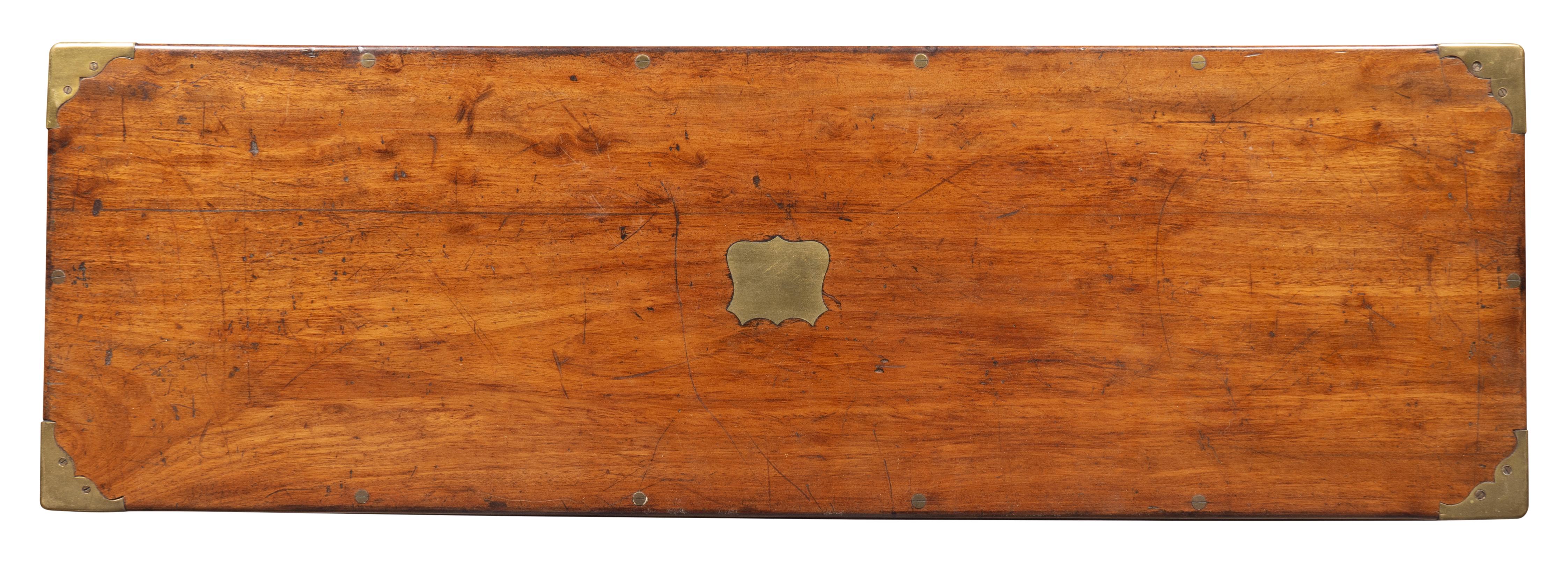 Regency Brass Mounted Mahogany Gun Box On Later Base For Sale 3