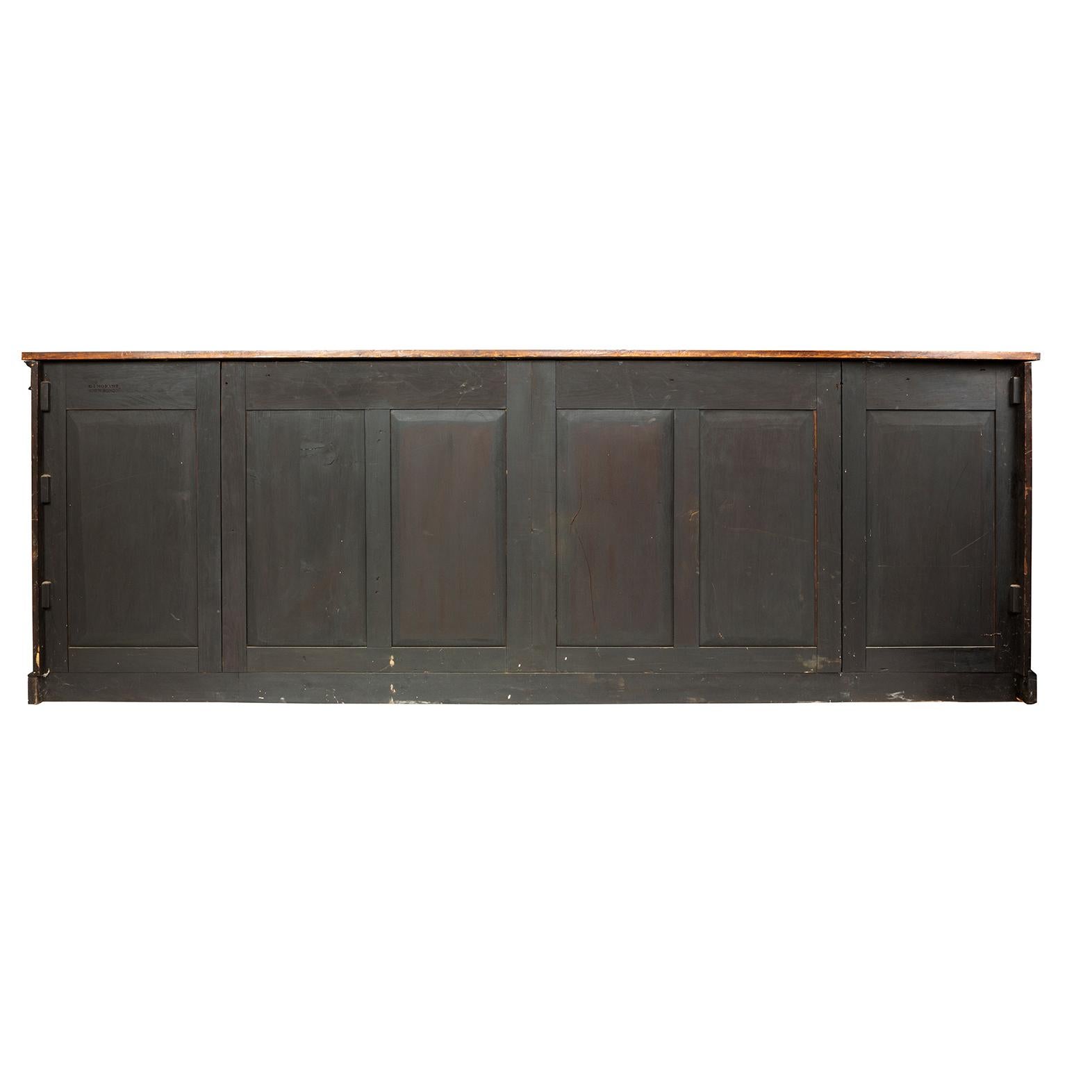 Regency Breakfront Bookcase Cabinet 4