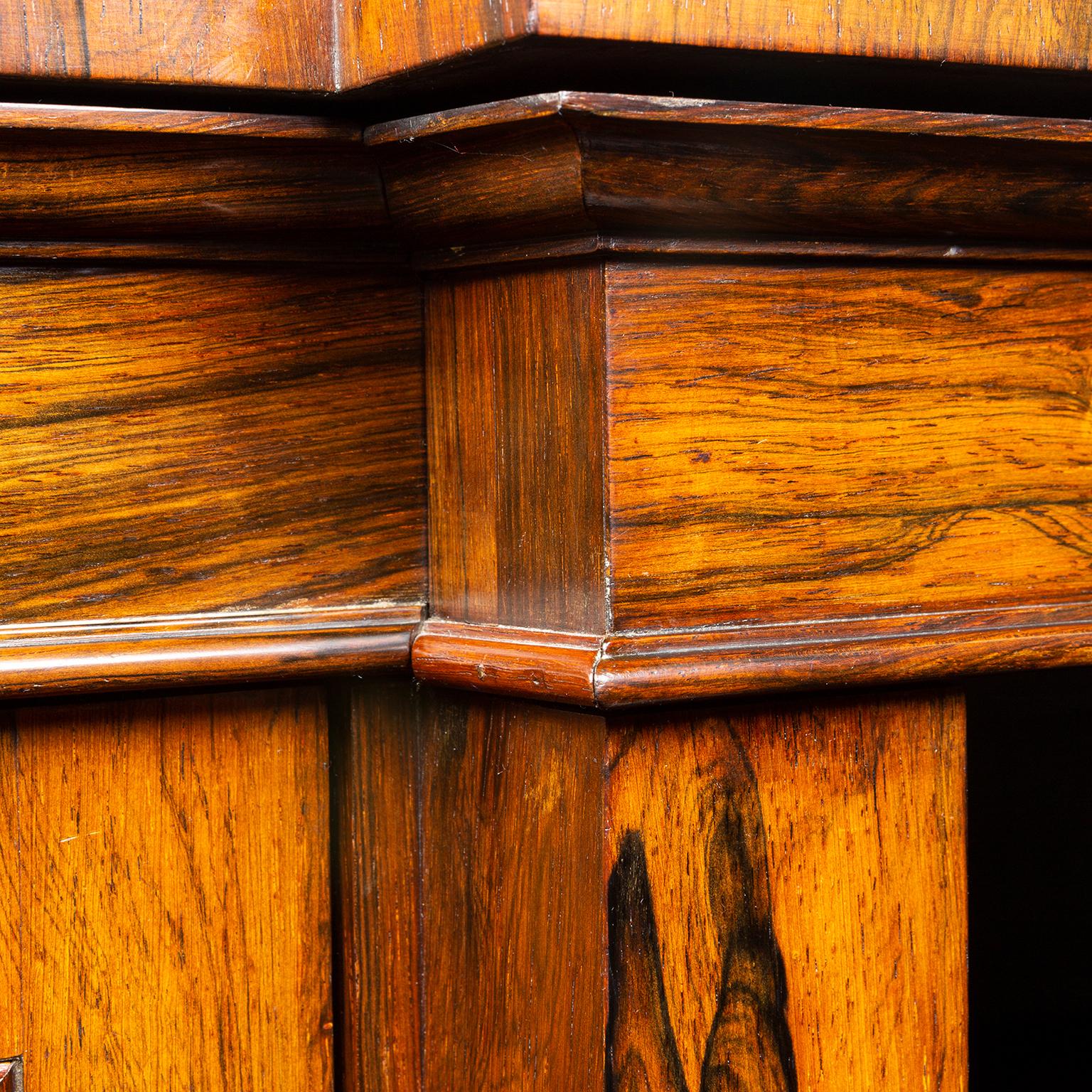 Regency Breakfront Bookcase Cabinet 3