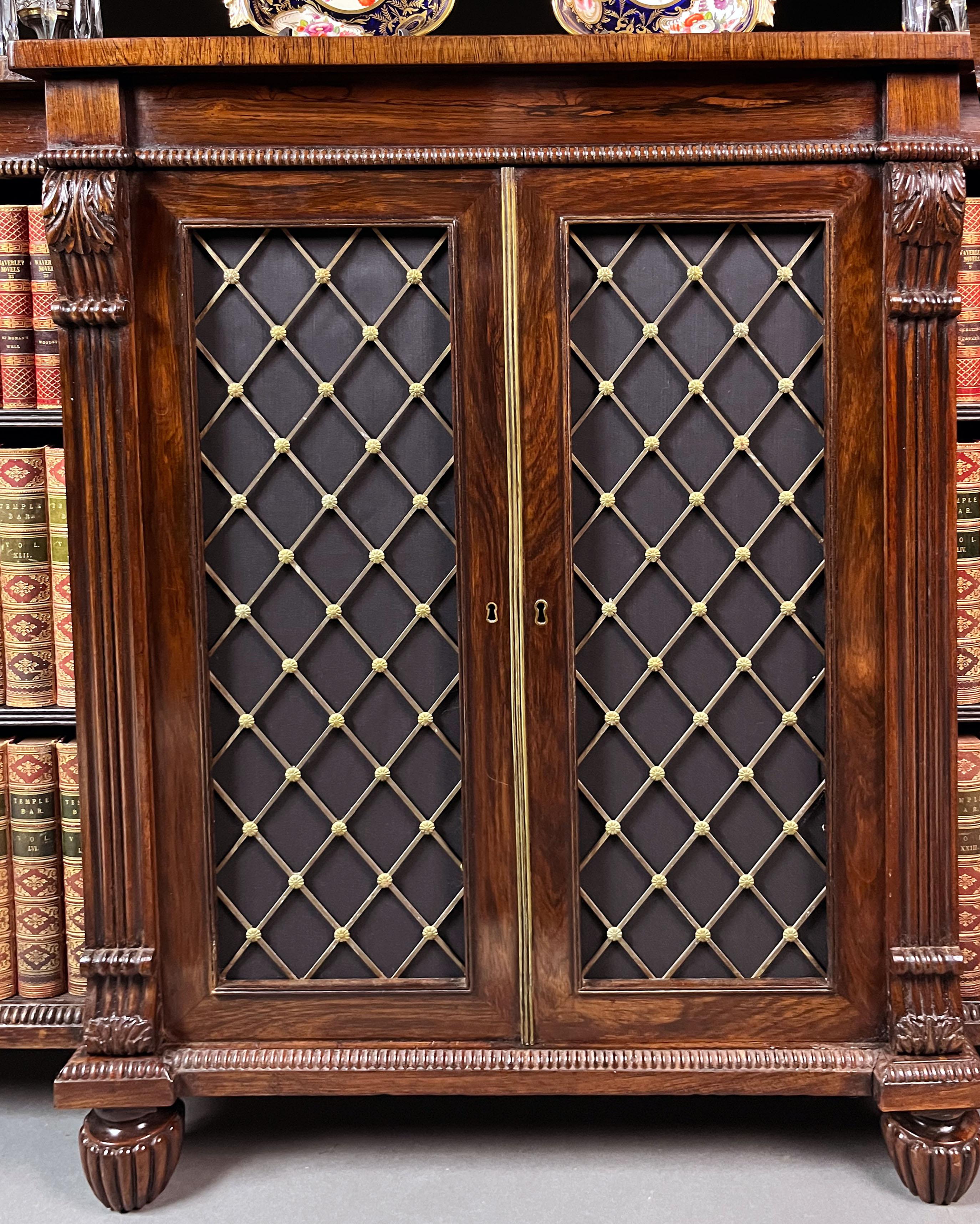 Regency breakfront side cabinet attributed to Gillows of Lancaster For Sale 4