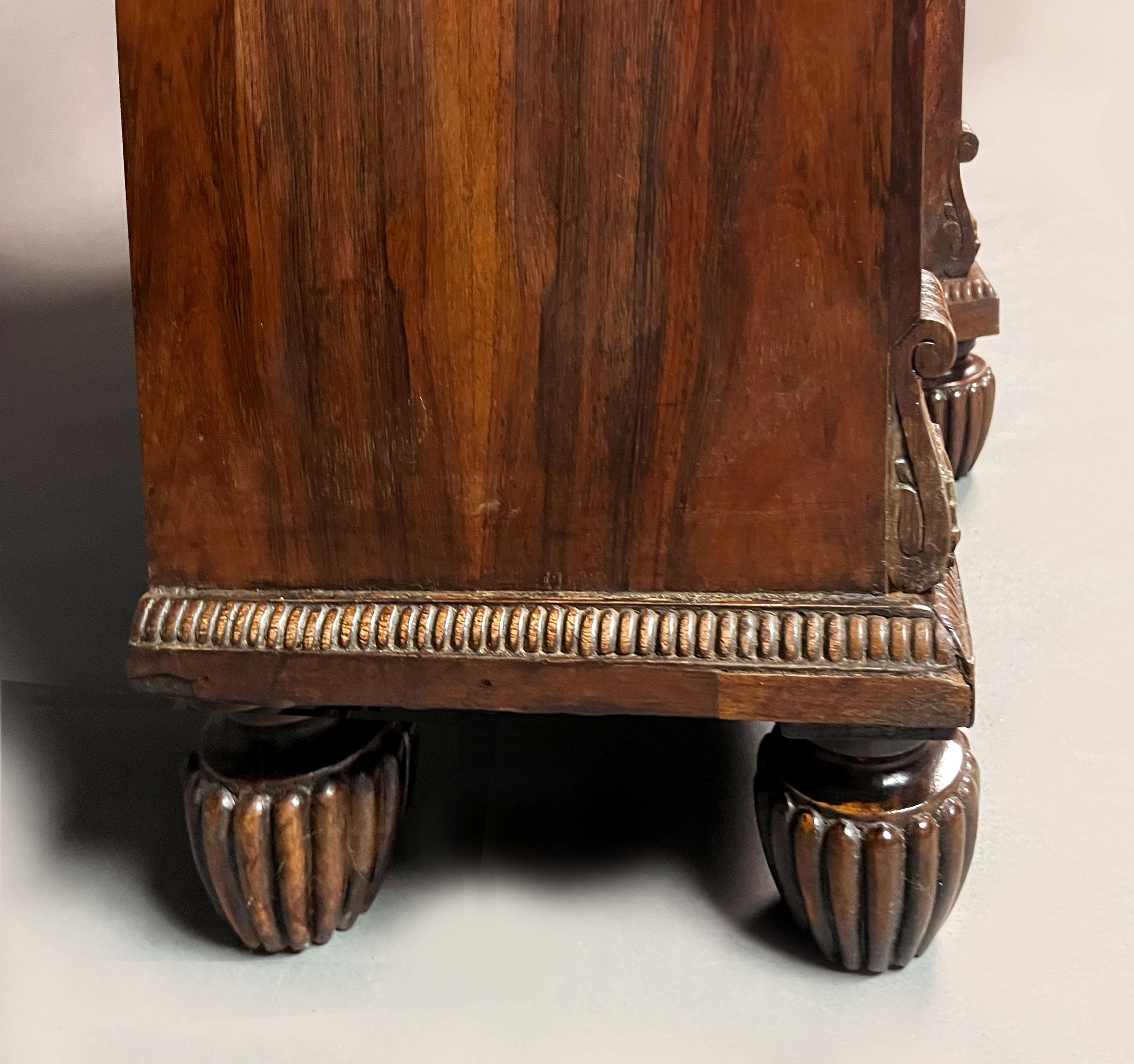 Regency breakfront side cabinet attributed to Gillows of Lancaster For Sale 6