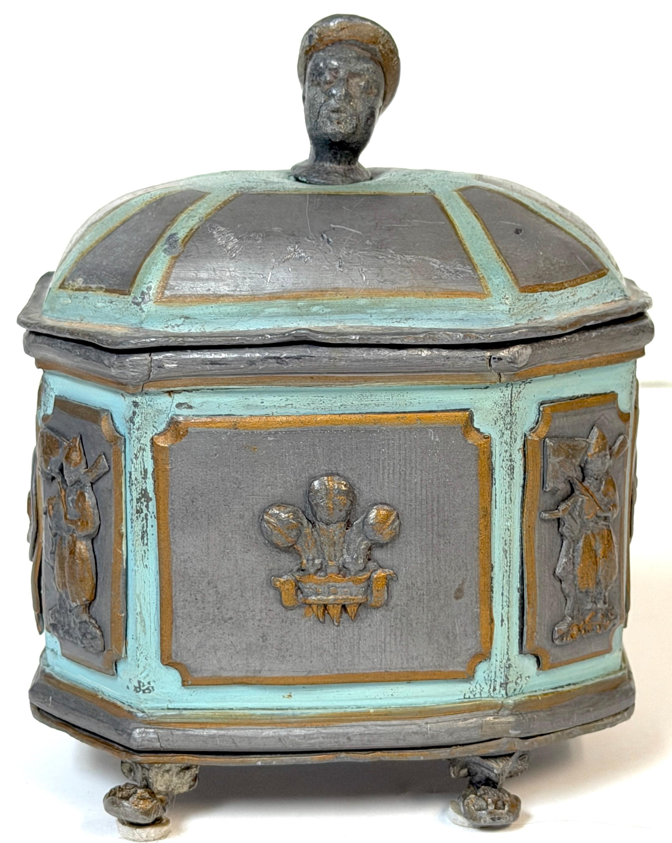 Regency “Brighton Pavilion” Tea Caddy or Tobacco Box
England, circa 1820–1830
5.5