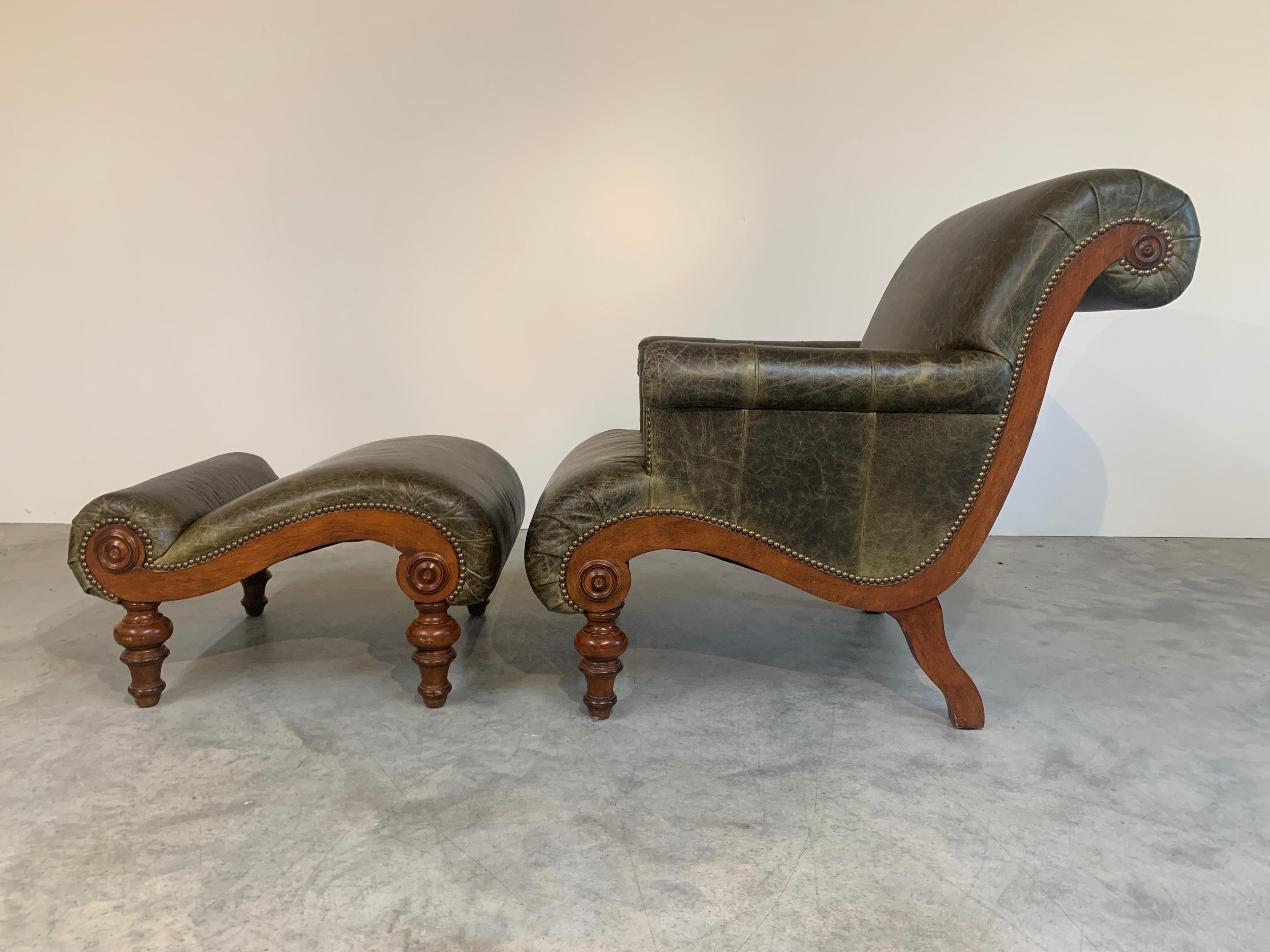 drexel heritage chair and ottoman