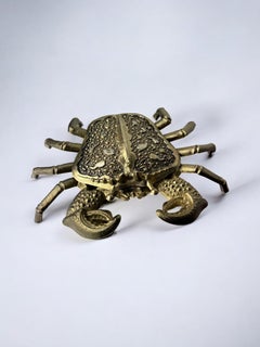Regency Bronze Crab Ashtray, Vintage Sculpture from Spain, 1980s