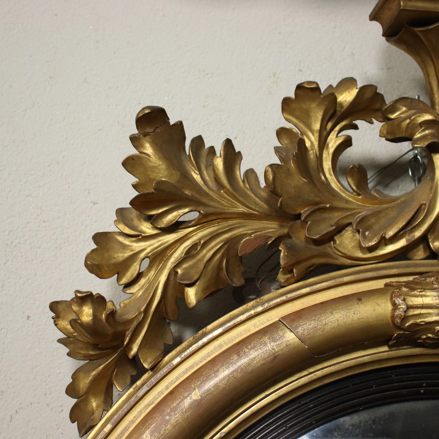 English Regency Bull's Eye Mirror Engkand First Quarter, 19th Century