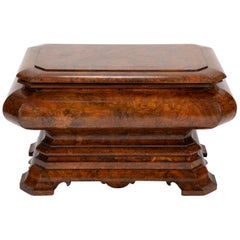 English or Scottish Regency Burl Walnut Cellarette, Large Scale