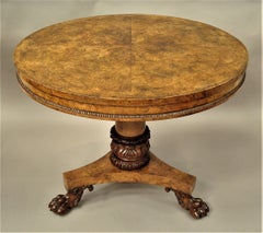 Regency Burr Ash, Elm and Oak Centre Table