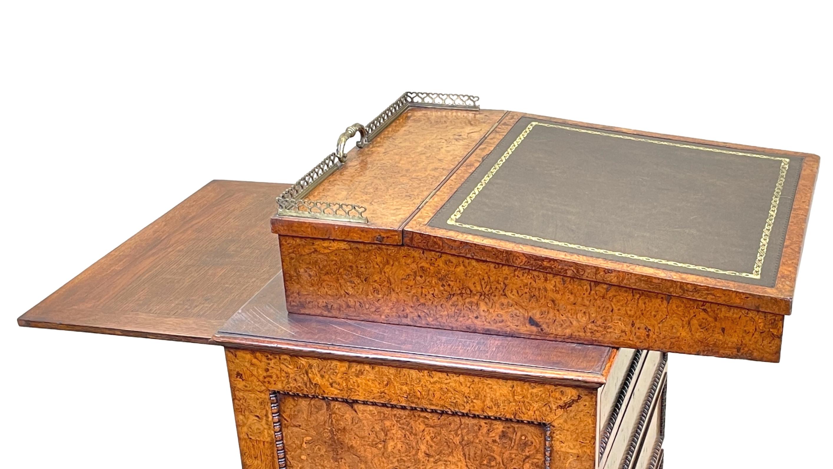 Regency Burr Elm Davenport Desk For Sale 1