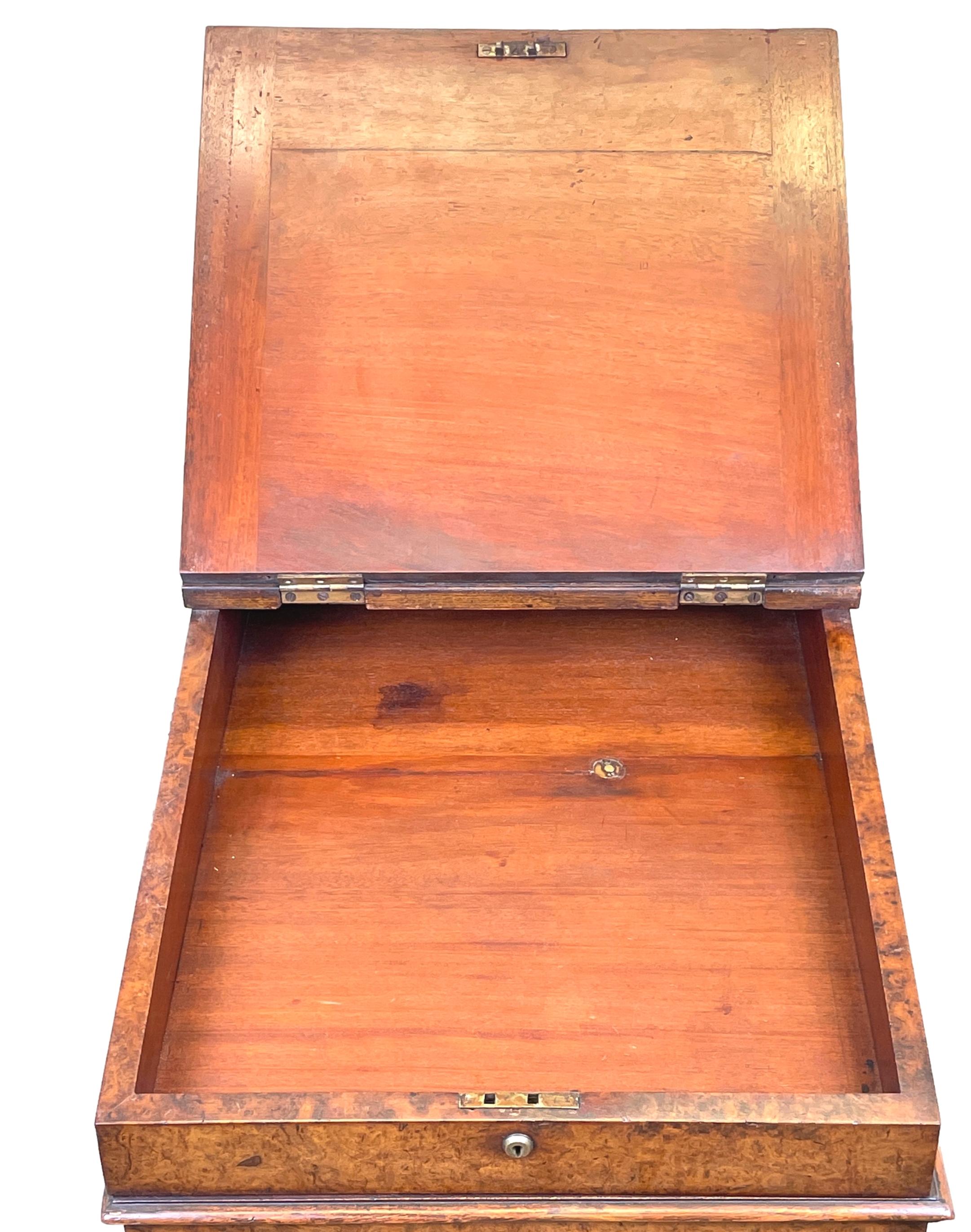 Regency Burr Elm Davenport Desk For Sale 3