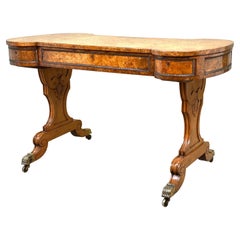 Table de bibliothèque Regency Burr Elm