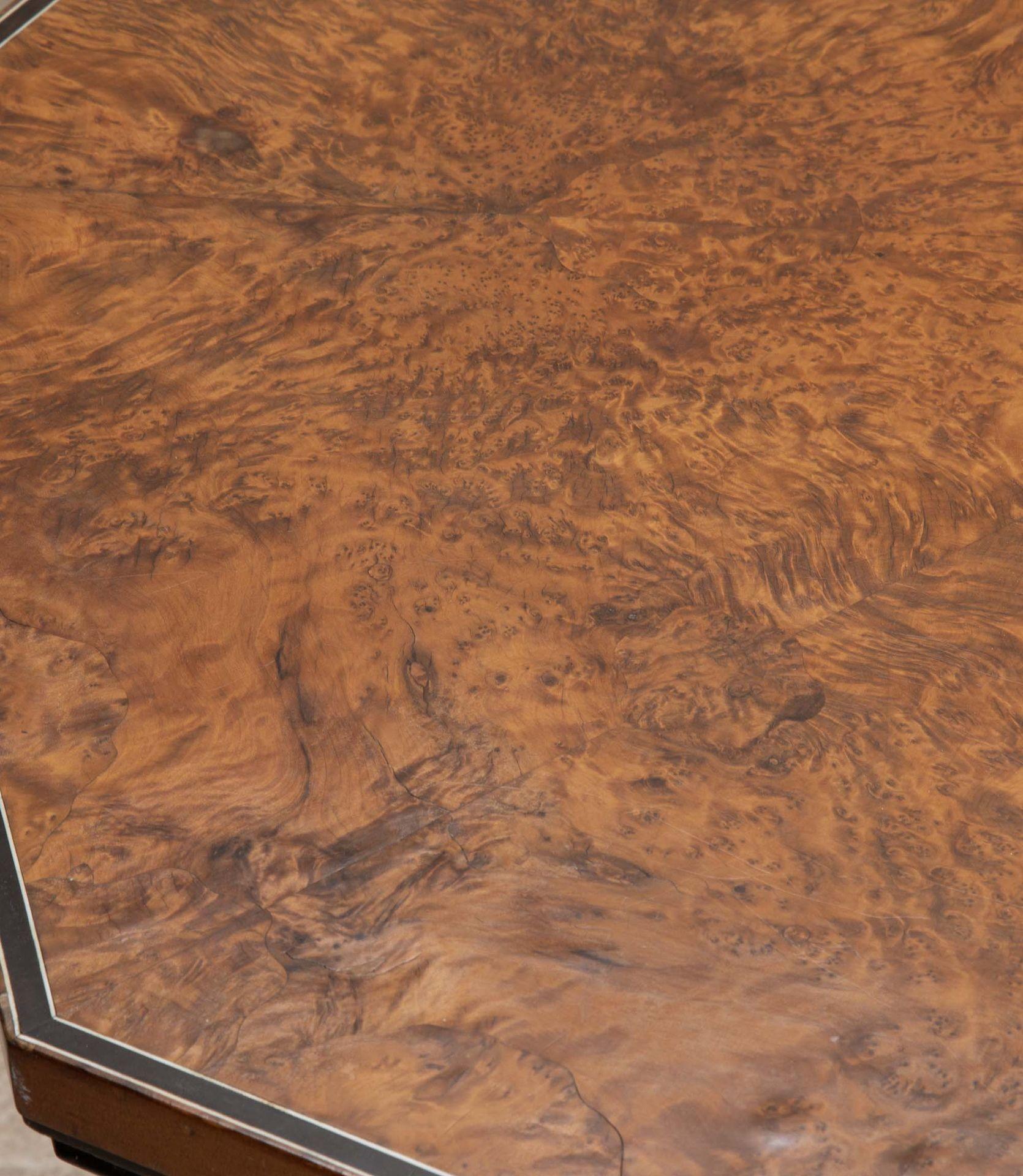 19th Century Regency Burr Oak Octaganol Segmented Occasional Table For Sale