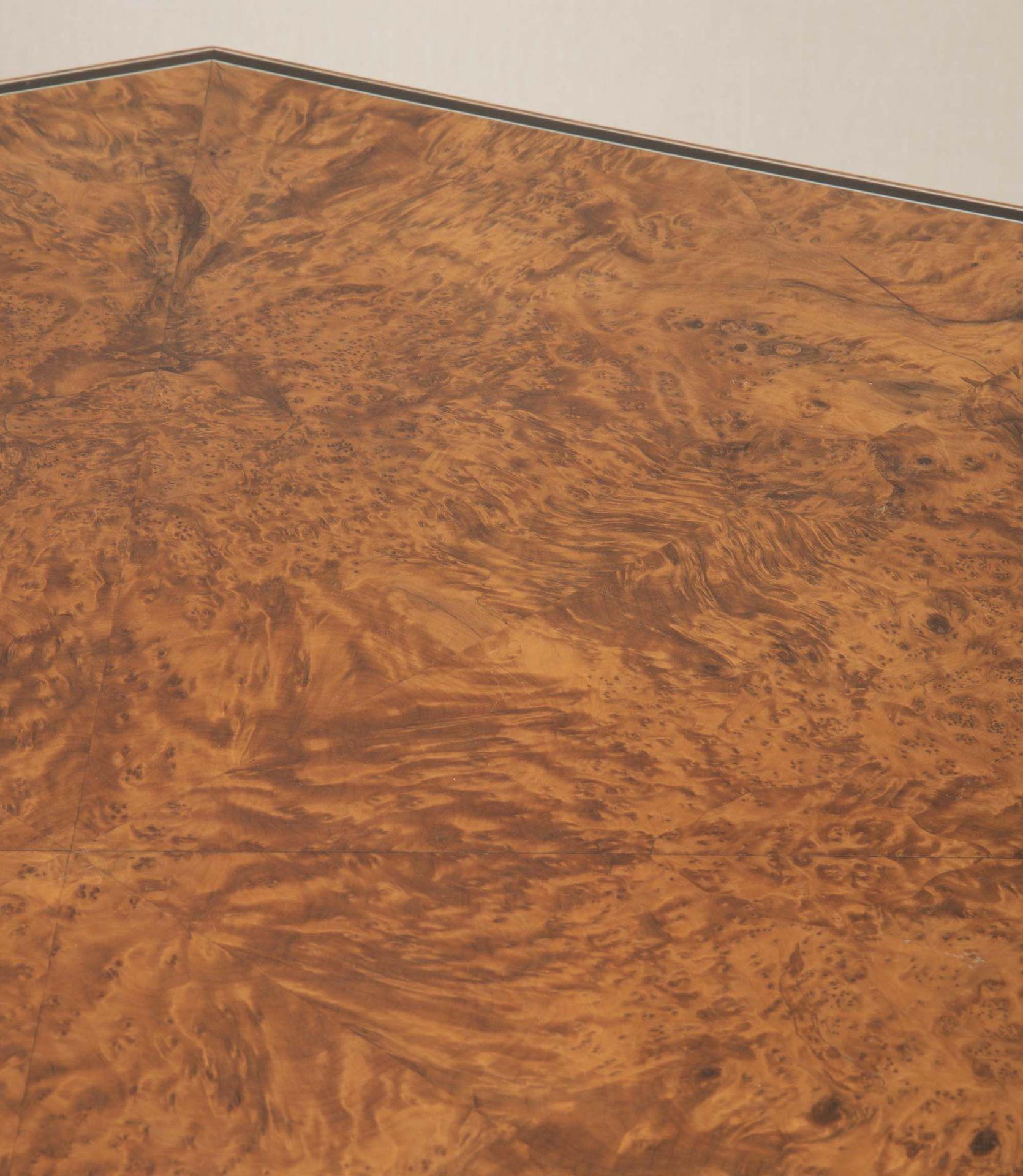 Ebony Regency Burr Oak Octaganol Segmented Occasional Table For Sale