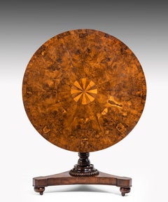 Regency Burr Yew Veneered Centre Table