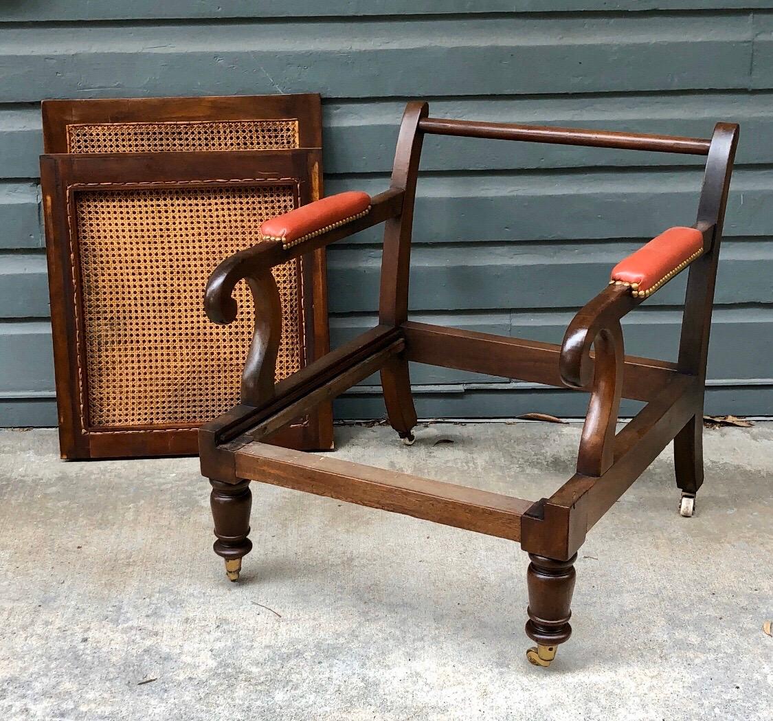 Regency Campaign Mahogany Library Chair, Early 19th Century 2