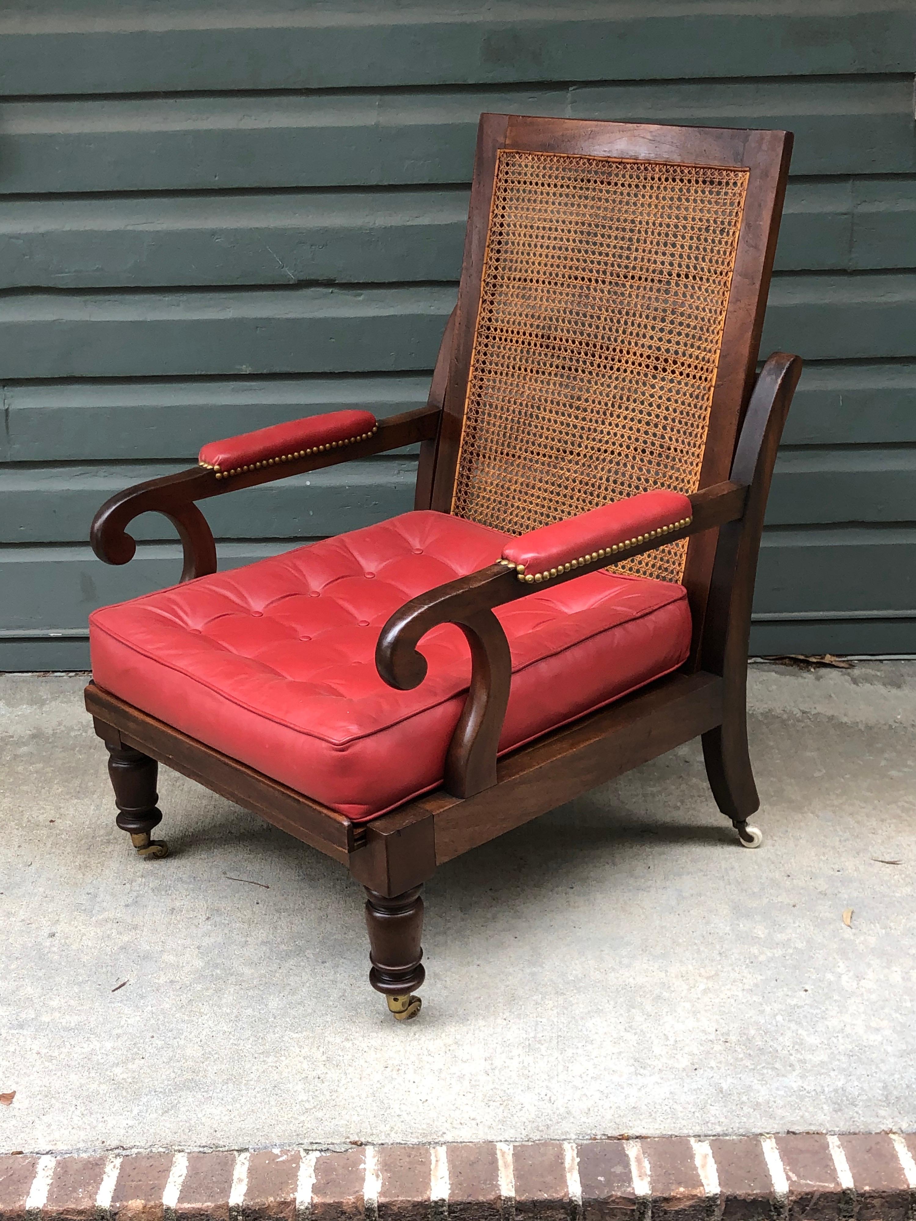 Regency Campaign Mahogany Library Chair, Early 19th Century 4