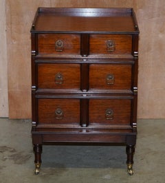 PAIR OF REGENCY WATERFALL HARDWOOD SIDE TABLE SIZED CHEST OF DRAWERS DRINKS ETc