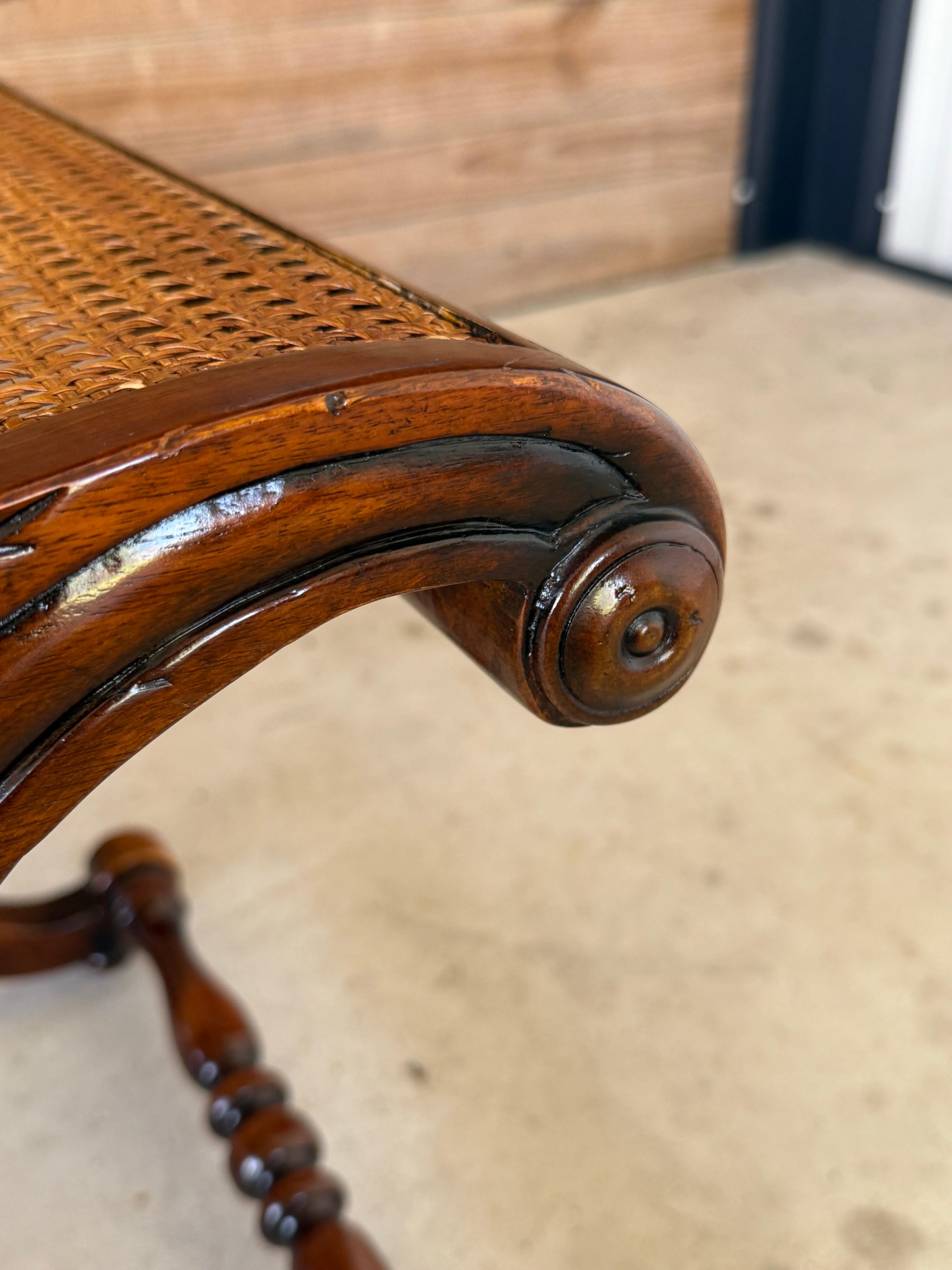 Regency Campaign-Style X-Base Cane Stools in the Manner of Gillows of Lancaster- For Sale 4