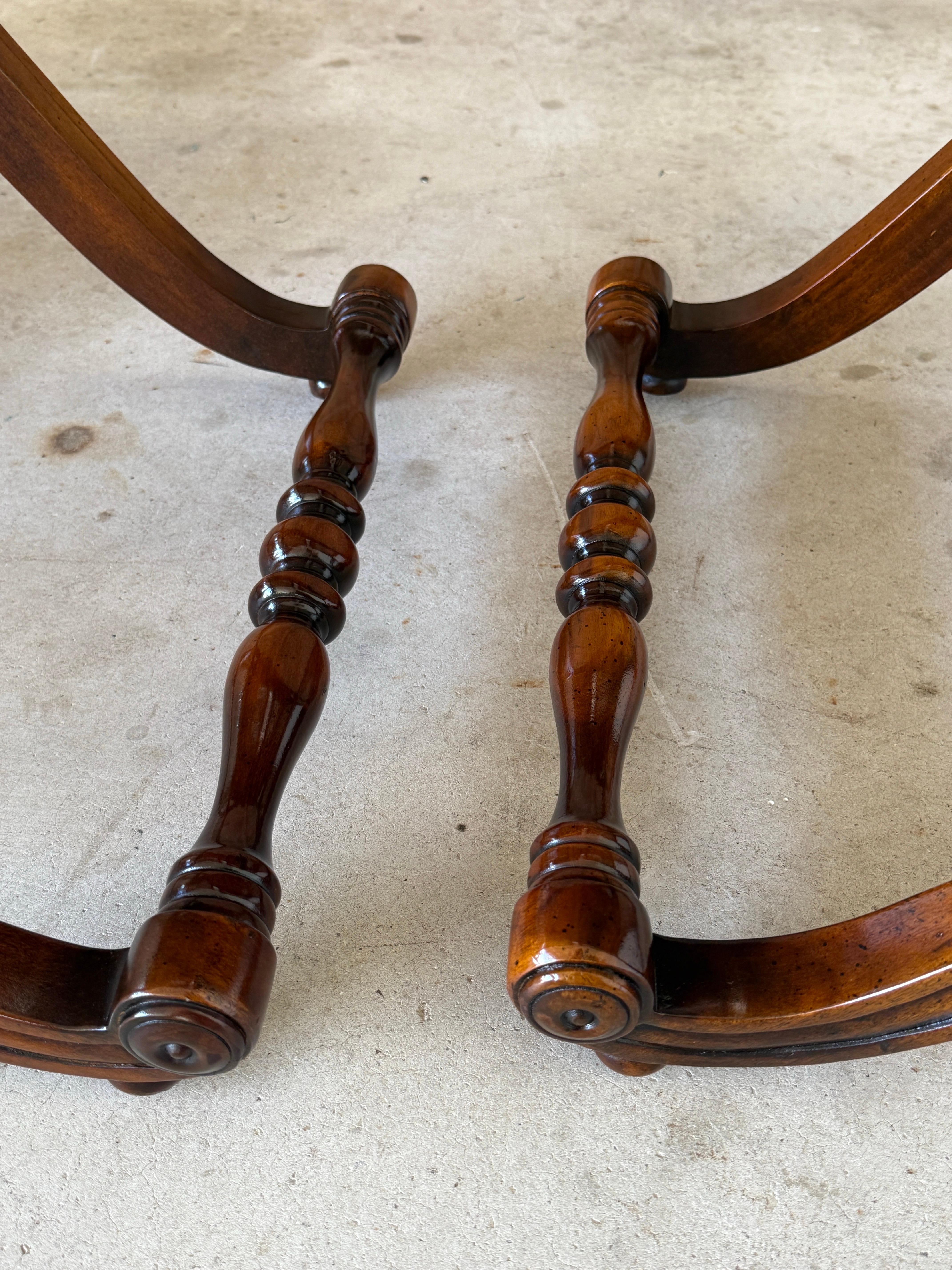 Regency Campaign-Style X-Base Cane Stools in the Manner of Gillows of Lancaster- For Sale 5