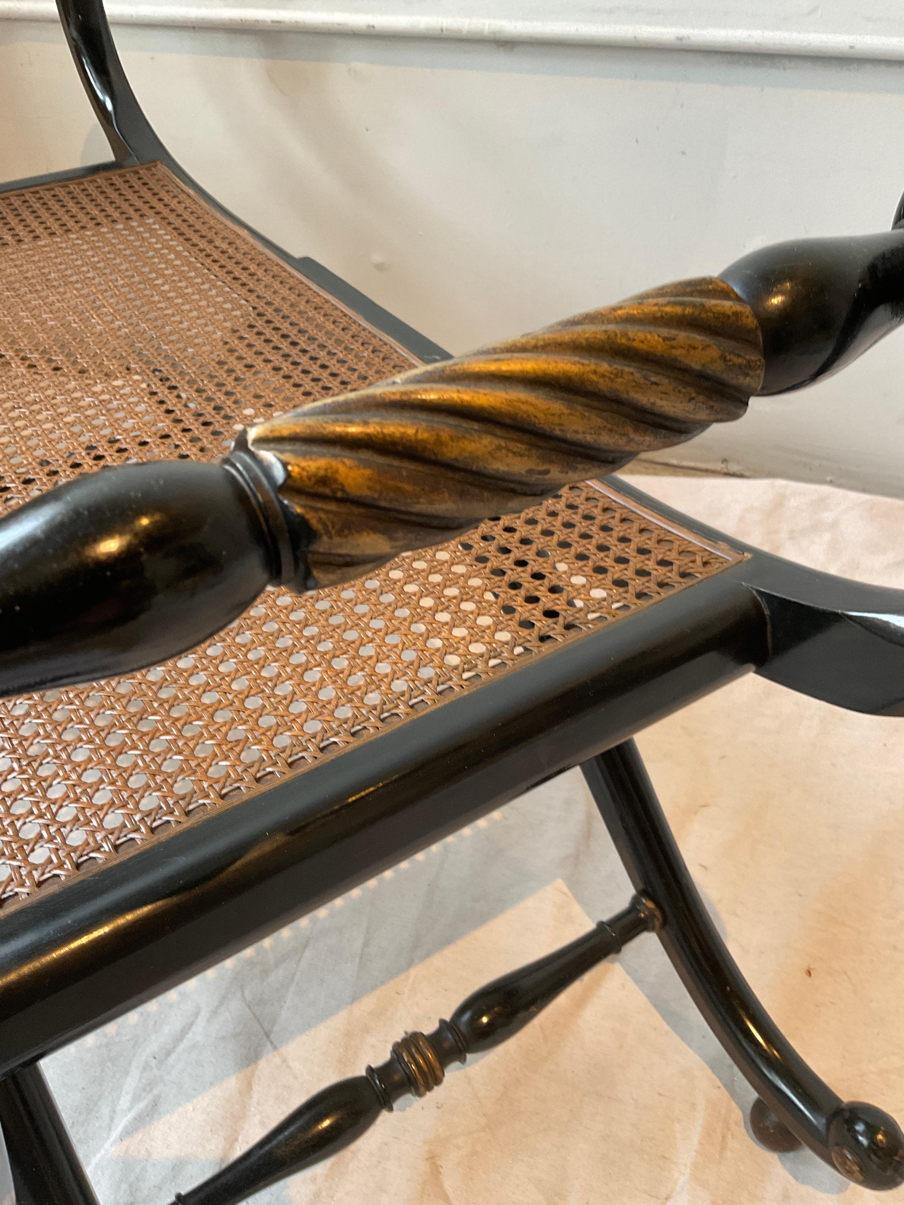 Regency Caned Bench For Sale 7
