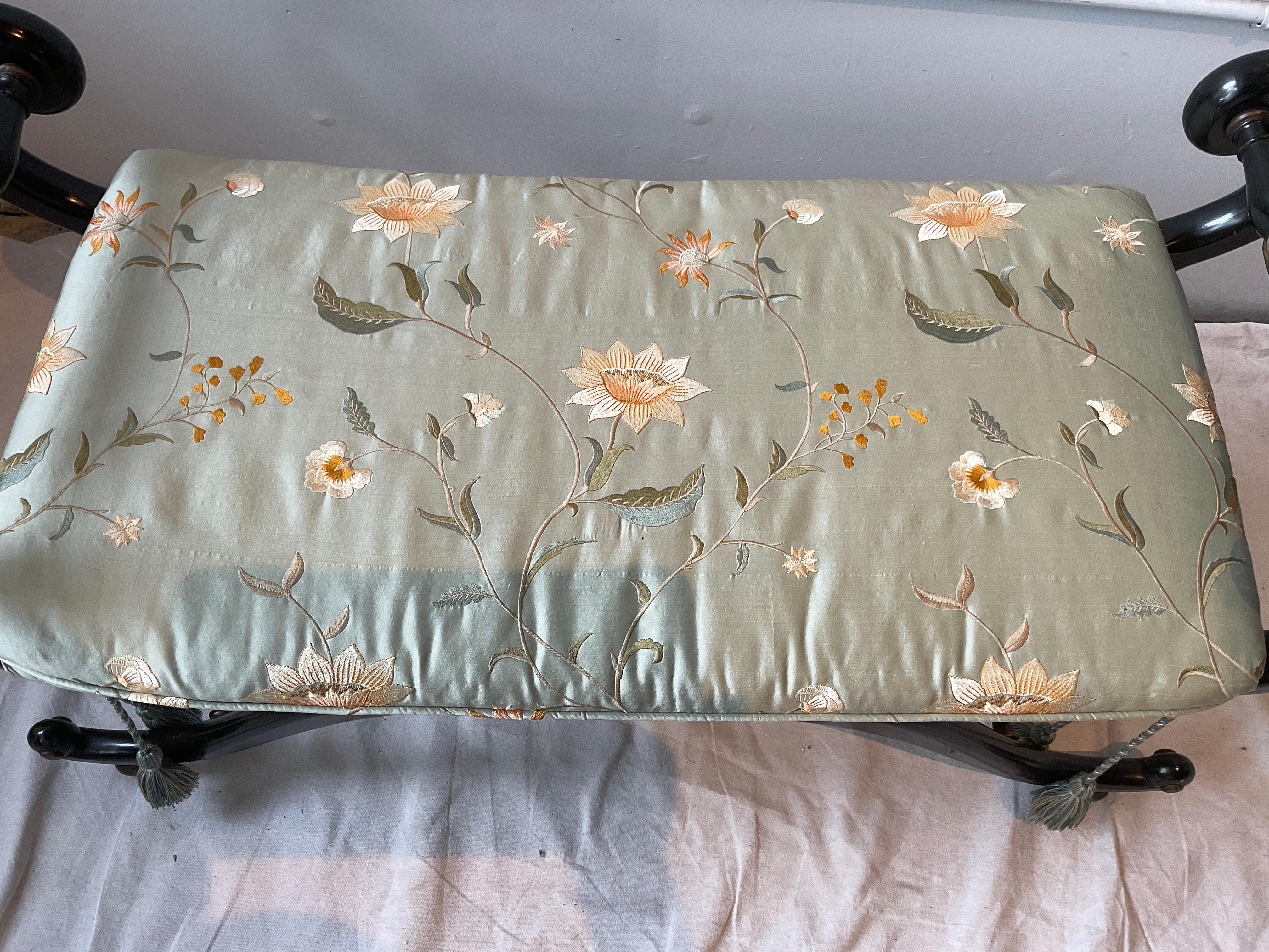 Mid-20th Century Regency Caned Bench For Sale