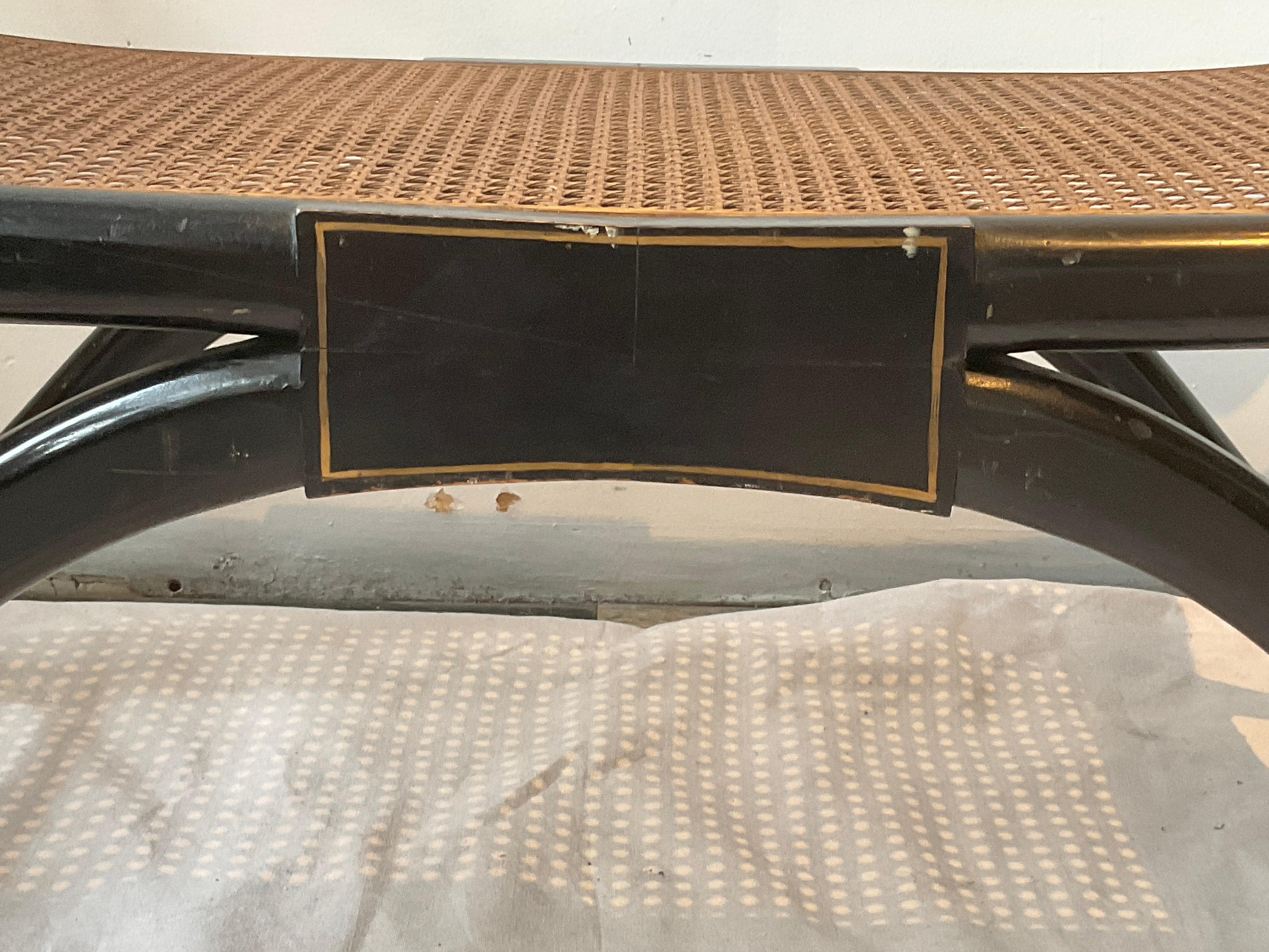 Regency Caned Bench For Sale 4