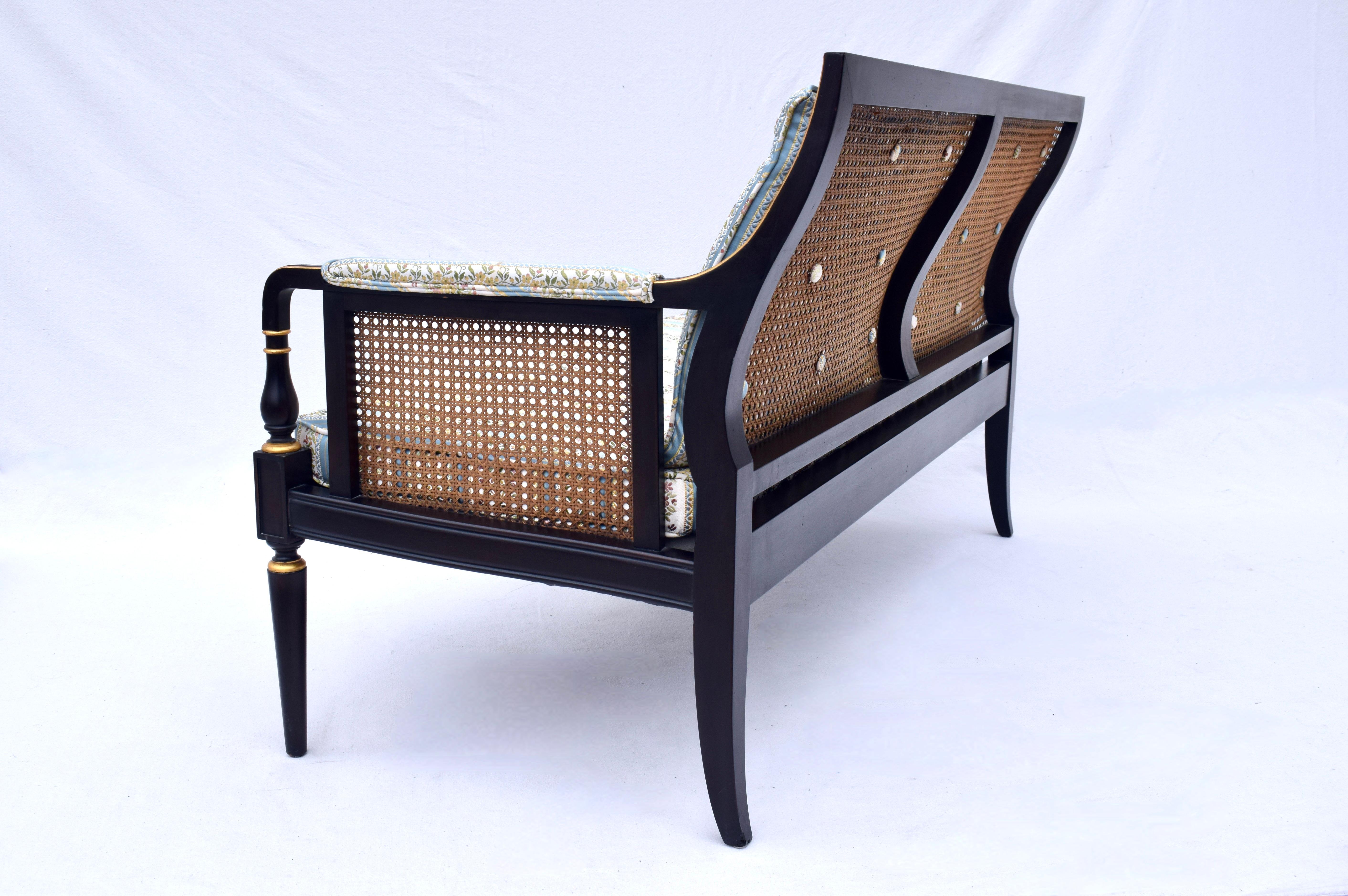 Regency-Sessel aus Schilfrohr von Baker Furniture im Angebot 4