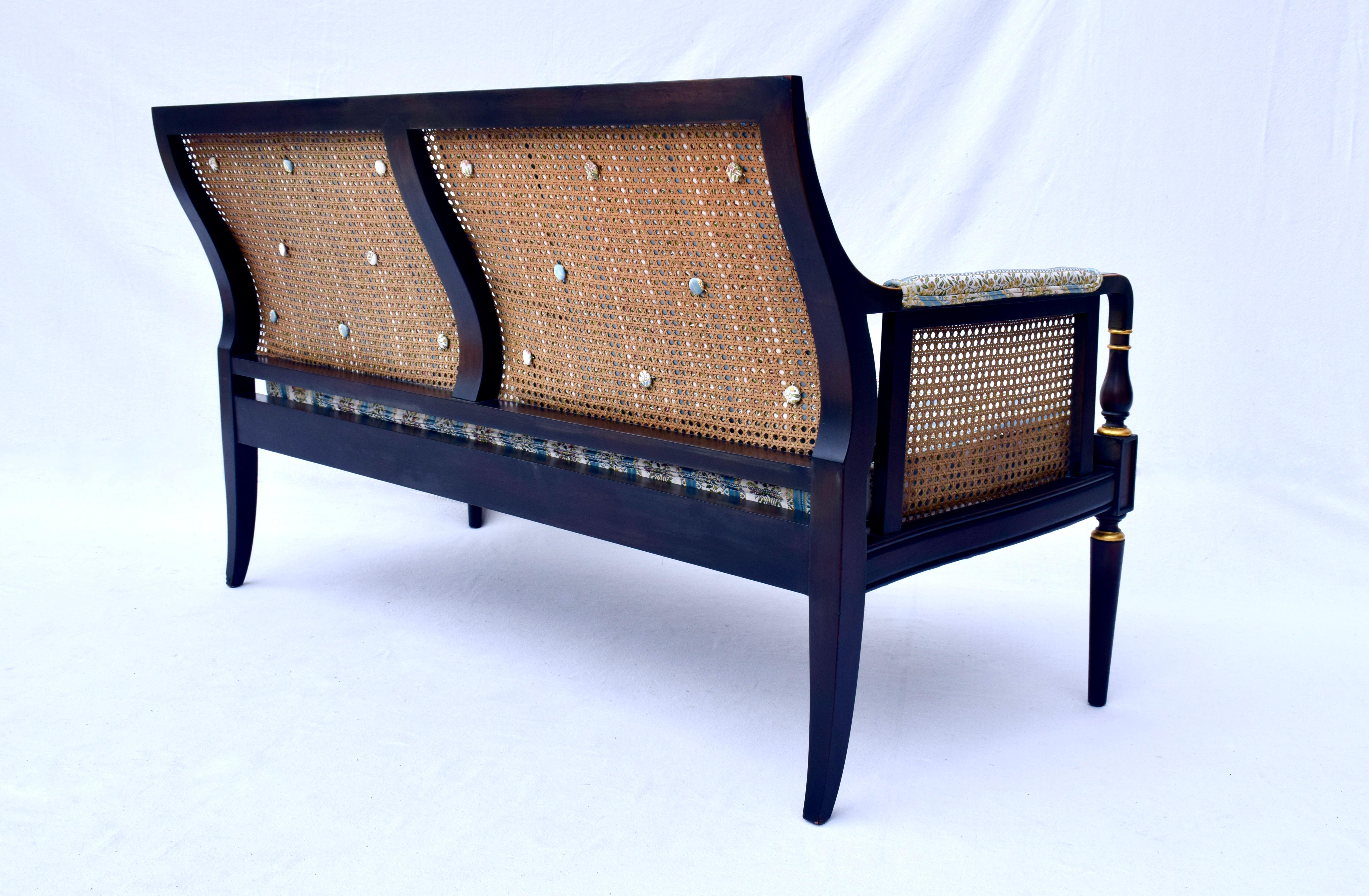 Regency-Sessel aus Schilfrohr von Baker Furniture im Angebot 1