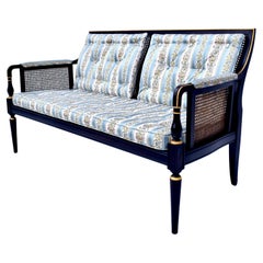 Used Regency Caned Settee by Baker Furniture