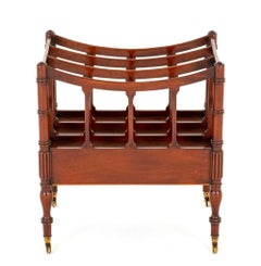 Regency Canterbury Antique Book Stand Period Mahogany