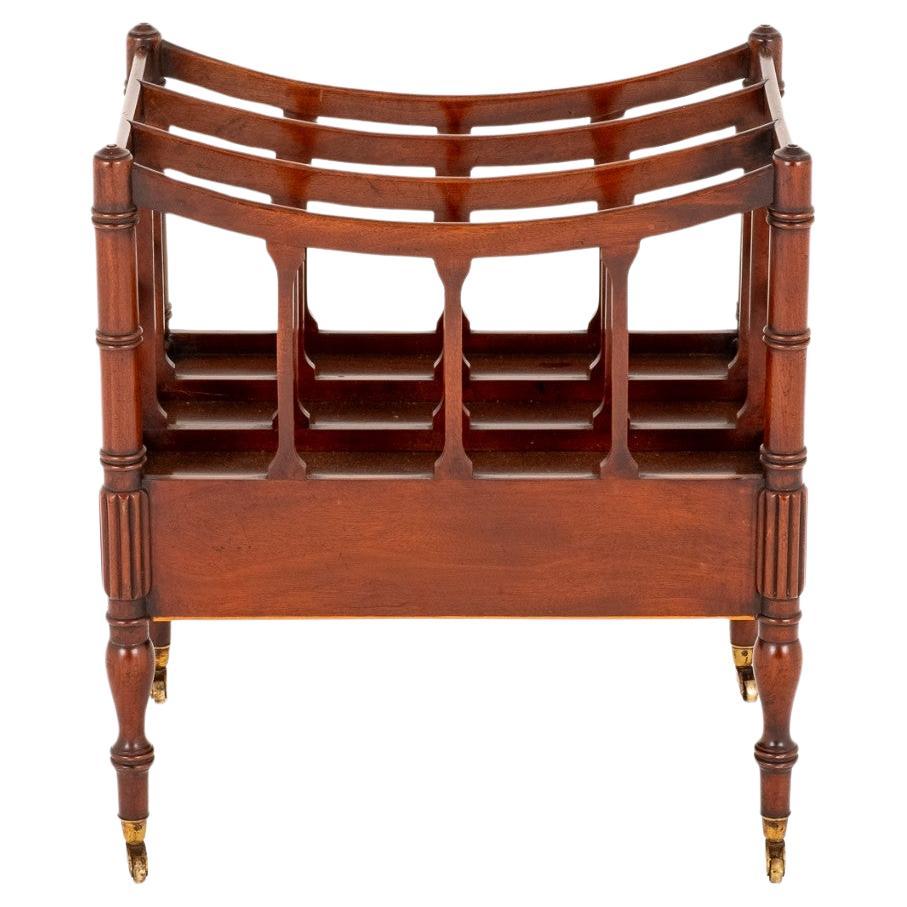 Regency Canterbury Antique Book Stand Period Mahogany (Acajou)