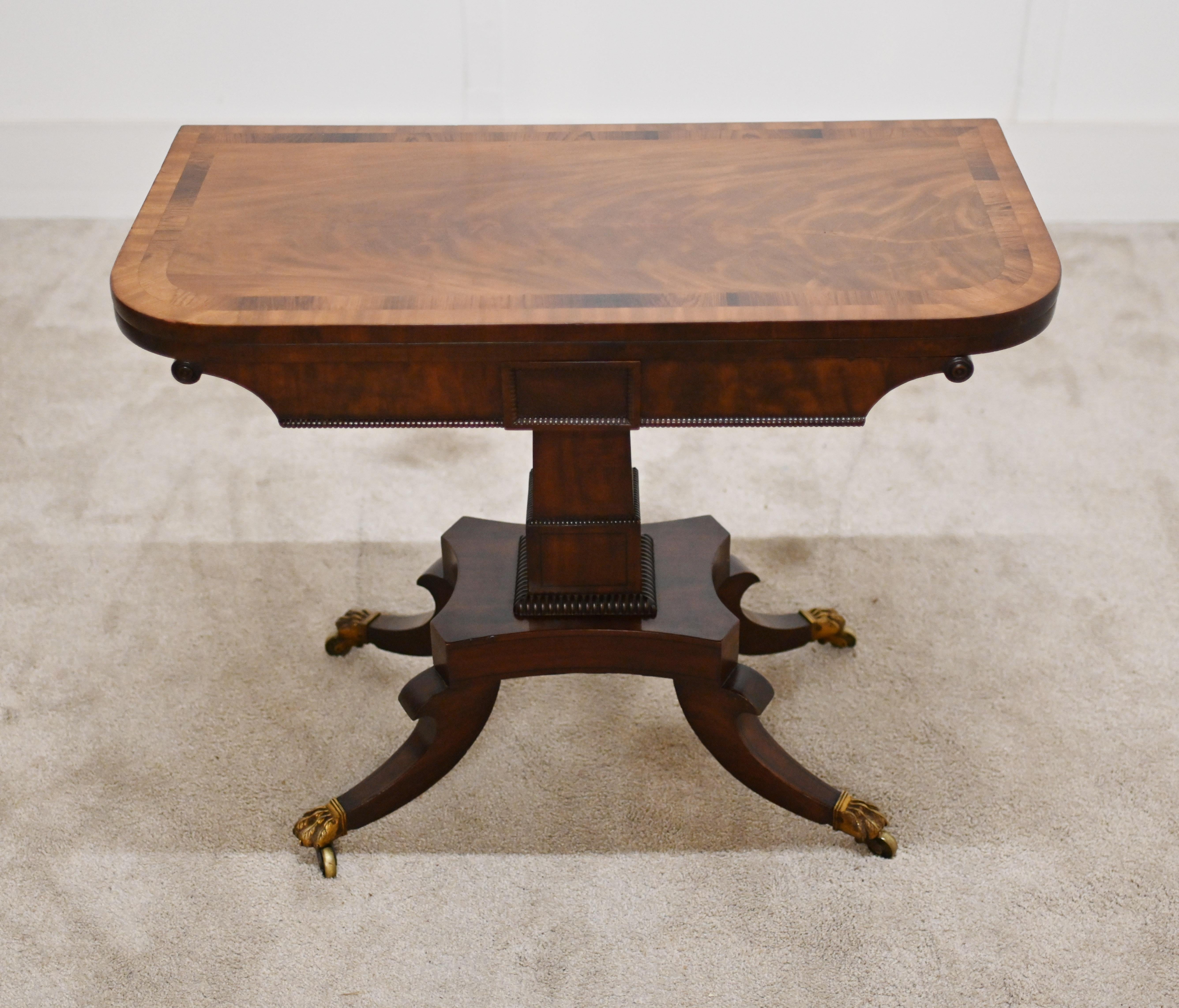 Early 19th Century Regency Card Table Mahogany Games For Sale