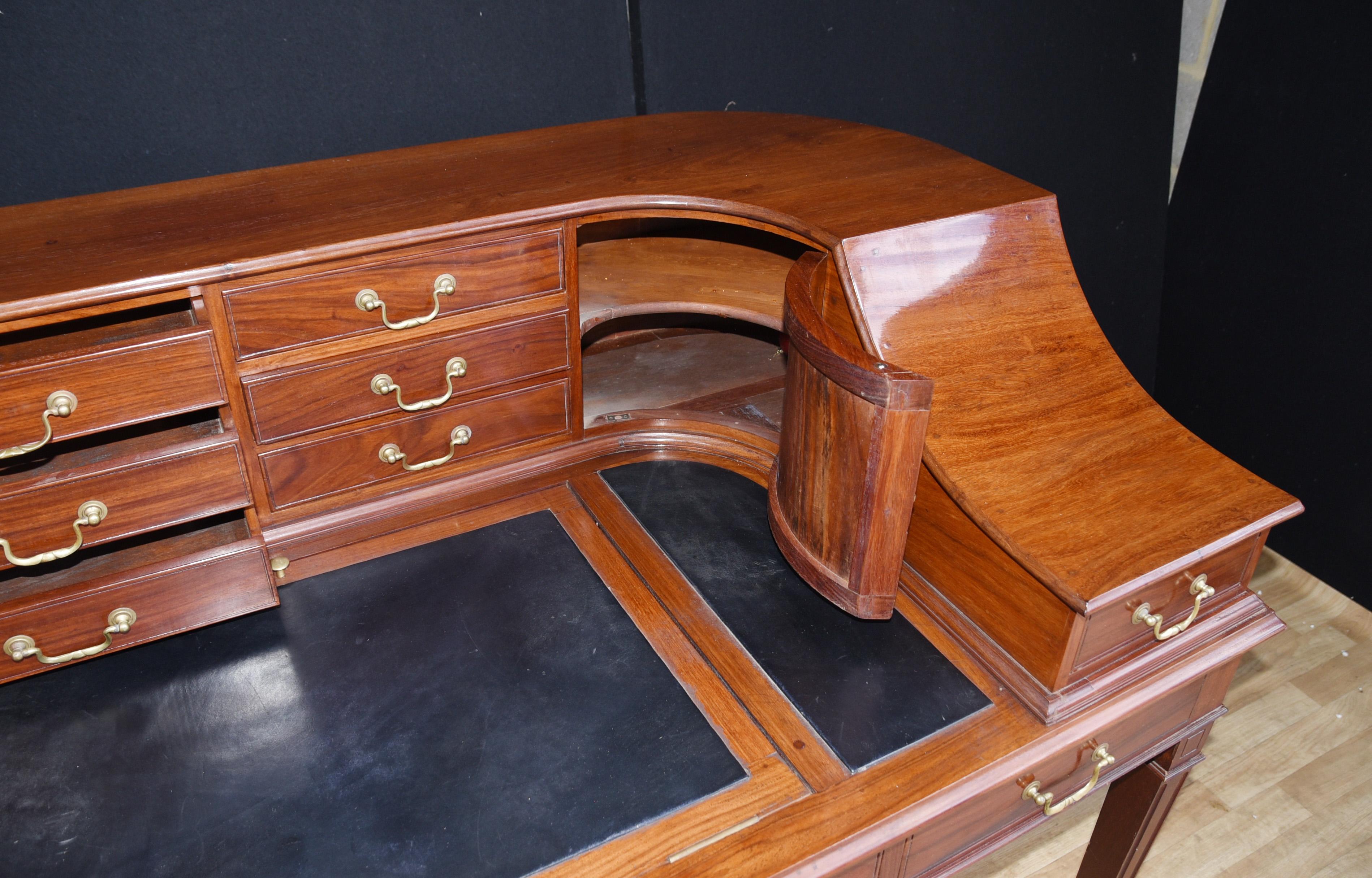 Early 20th Century Regency Carlton House Desk Mahogany Writing Table